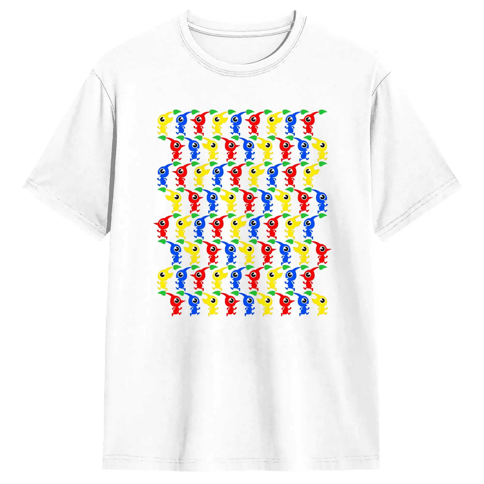 Vintage T-Shirt Quick Piks  Cotton T Shirts Pikmins Fashion Tee Shirt for Men Summer Y2K Casual Custom DIY Short Sleeve Tees