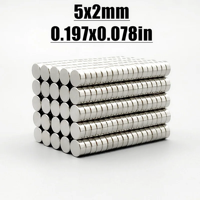 50-2000pcs 5x2mm Magnet Neodymium Magnet N35 NdfeB Permanent Magnetic Imanes Fridge Diy Magnets Round Shape 5*2 Magnet Accessory