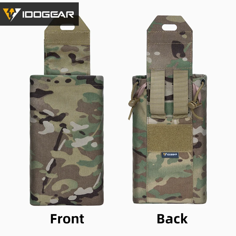 IDOGEAR-Bolsa de reciclaje táctica plegable, MOLLE Drop, duradera, Mini 35116