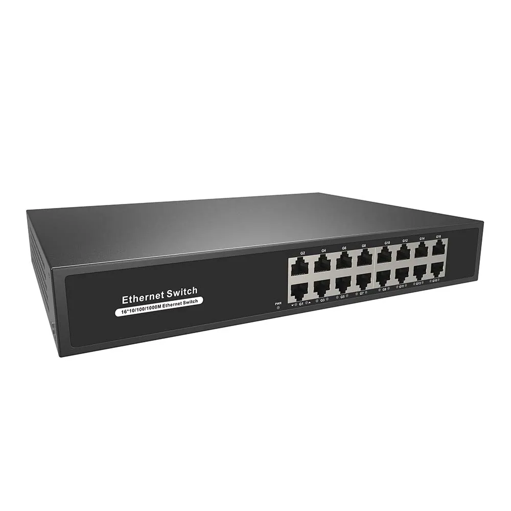 10/100/1000M Network Switch User-friendly Panel 16-port Gigabit Ethernet Switch for Wireless AP