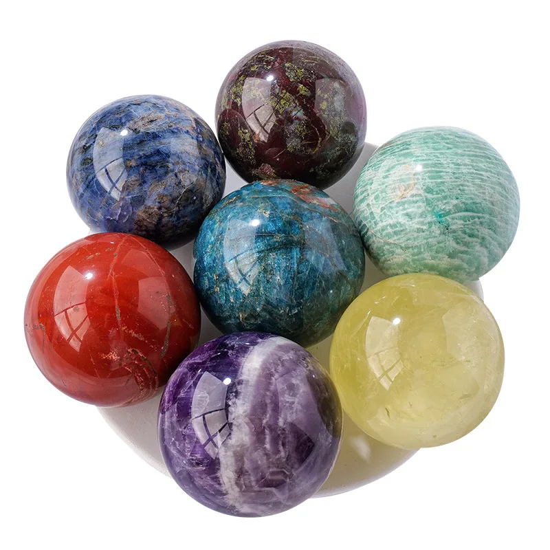1PC  Natural Egg Yolk Stone Ball Polishing Crystal Jewelry Process Energy Hhealing Witchcraft Divination Prayer Home Feng Shui view 2