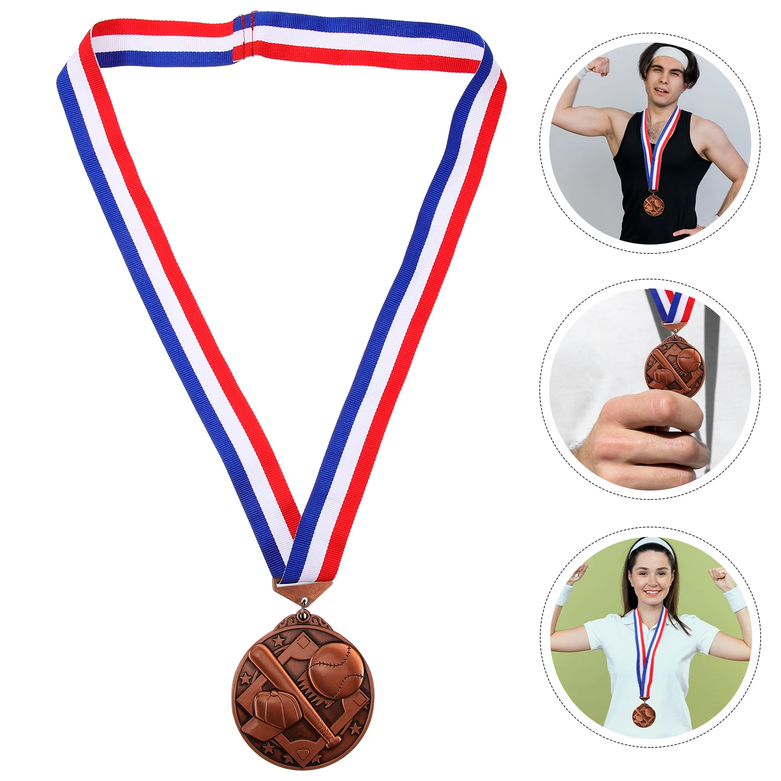 

Creative Baseball Medal Award For Competition Party Sports Meeting Decor Zinc Alloy Medal Round Smooth Surface Longevity Award