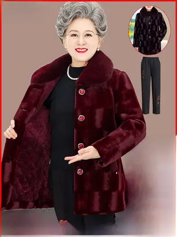 여성용 두꺼운 겨울용 재킷 중장형 두꺼운 모피 코팅 가짜 퍼 재킷 여성용 재킷 외투 재킷 재킷 외투 재킷