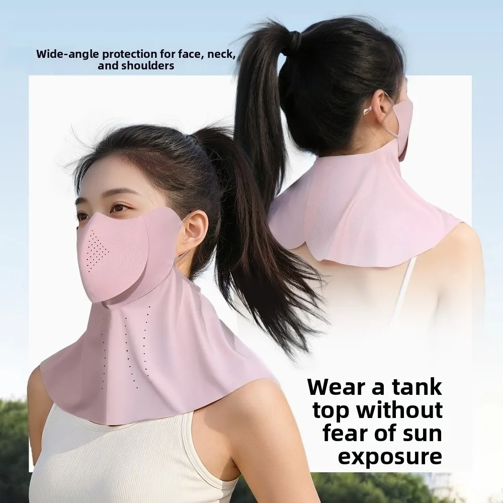 

Nylon Sun-protection Mask Soft Lightweight Design UV-resistant Breathable Veil Cool-feeling Fabric Elegant