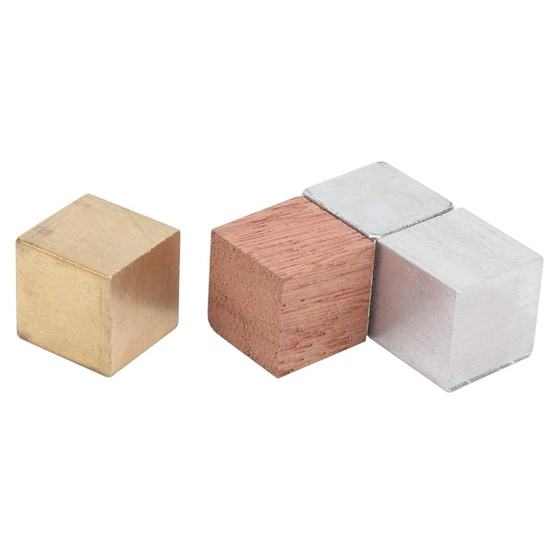 4PCS Cubes Set For Density Measurement Same Volume Different Mass Materials Physics Experiment Teaching Tool