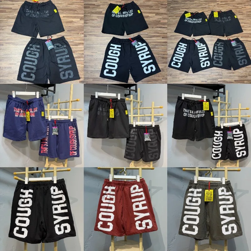 

2026 New High-quality Cotton That's A Awful Lot of Cough Syrup Casual Shorts Simple Streetwear Print Shorts