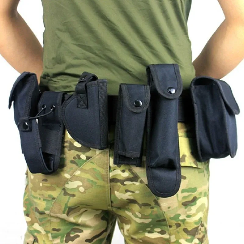 Imagem -06 - Multifunções Tactical Belt Gun Holster Grupo Kit de Ferramentas de Treinamento Militar Montanhismo ao ar Livre Duty 10-em 1