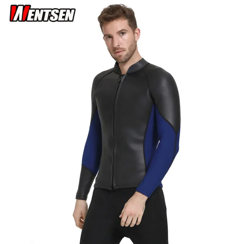 

Men's Split Long Sleeve 3mm Diving Suit Men's Jellyfish-Proof Suit Snorkeling Warm Winter Swimming Suit Swimsuit