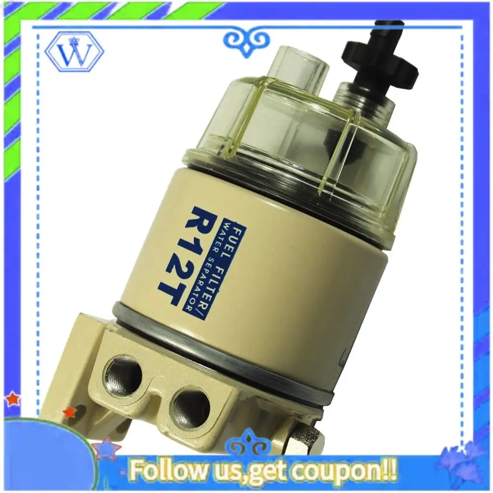 M46K-1 Piece R12T Boat For -Marine Spin-On Fuel Filter / Water Separator New 120At ABS
