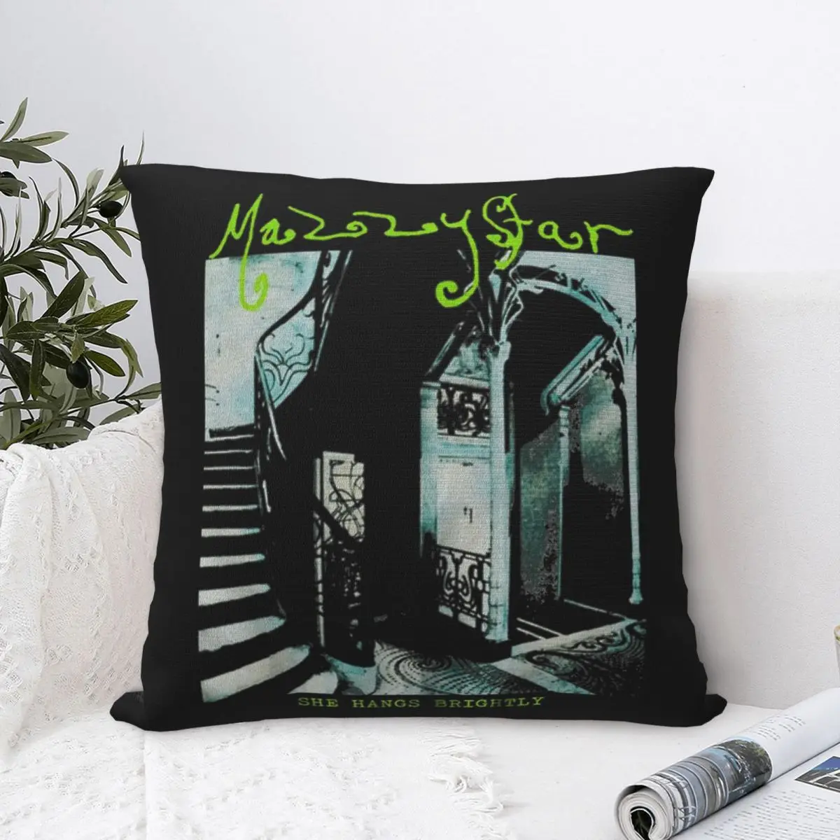 Mazzy Star She Hang Brightly Square Pillow Cases Punk Rock Cushion Cover Fashion Zippered Decorative Pillowcase for Bed 18