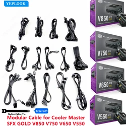 Original Cooler Master V550 V650 V750 V850 SFX GOLD PSU Modular Cable GPU PCIe 8Pin 6+2Pin CPU 4+4Pin 5Pin SATA Molex 4Pin 24Pin