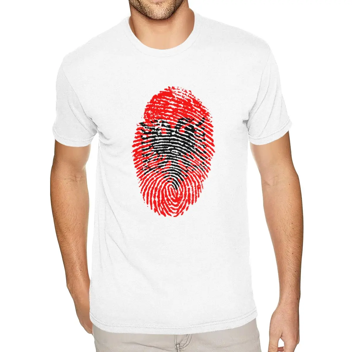 

Latest Albania Flag Fingerprint T-shirts Tee Shirts Man 5XL White T Shirt