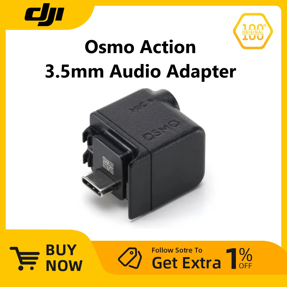 

DJI Osmo Action 3.5mm Audio Adapter Supports Microphone Audio DJI original in stock