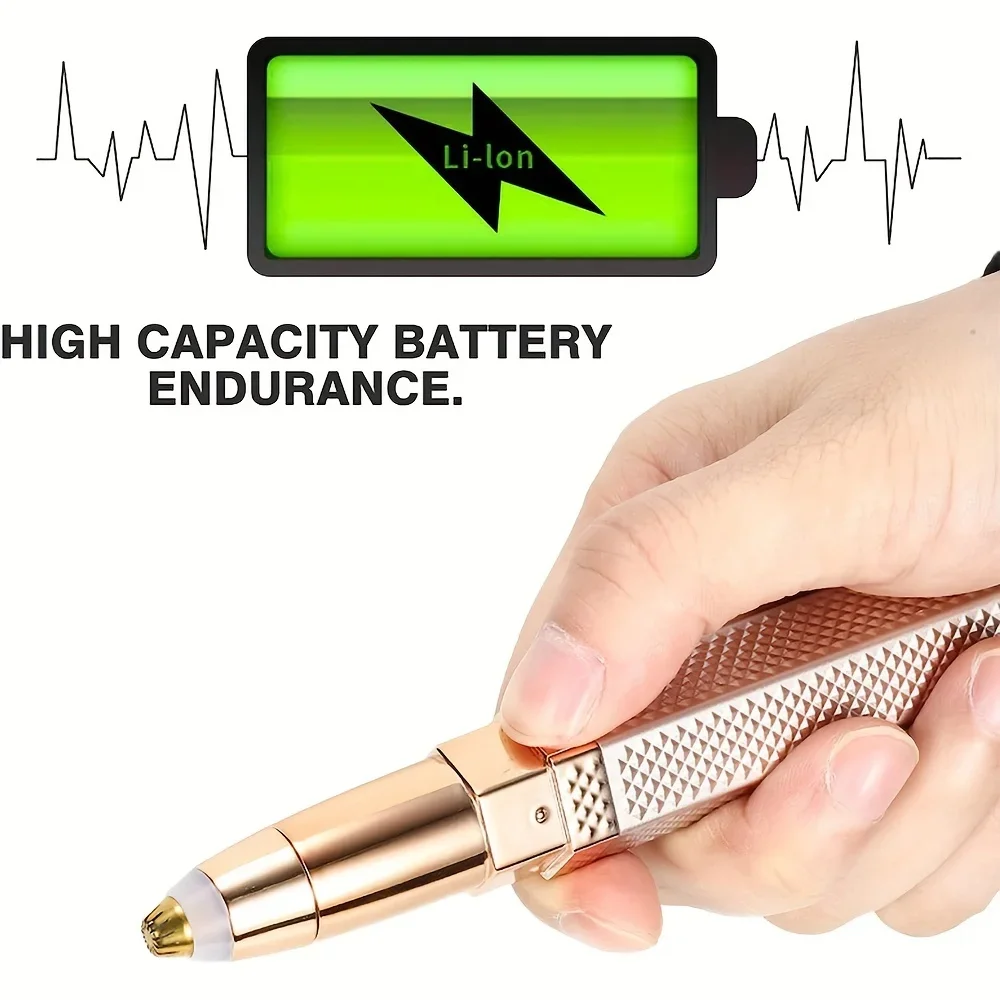 Rechargeable 4-in-1 Women's Electric Shaver for Full Body Hair Removal, Including Eyebrow, Nose, and Bikini Trimming