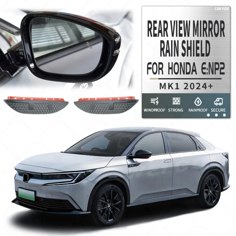 

2Pcs For Honda ENP2 2024+ Carbon Fiber Car Rear View Mirror Rain Shield Protective Cover Sun Shade Car Styling Auto Accessories