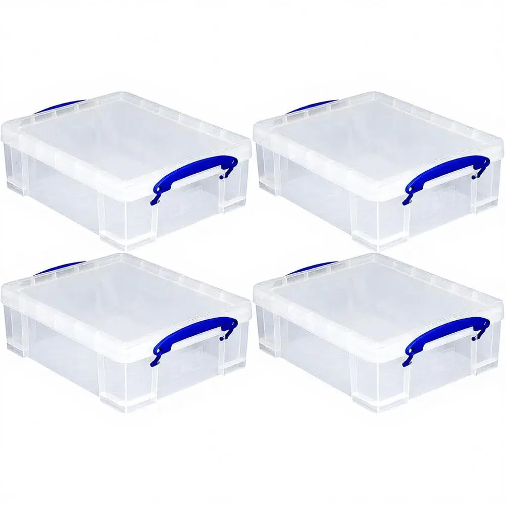 

Clear Plastic Stackable Storage Bins, 8.1 Liter Organizing Totes