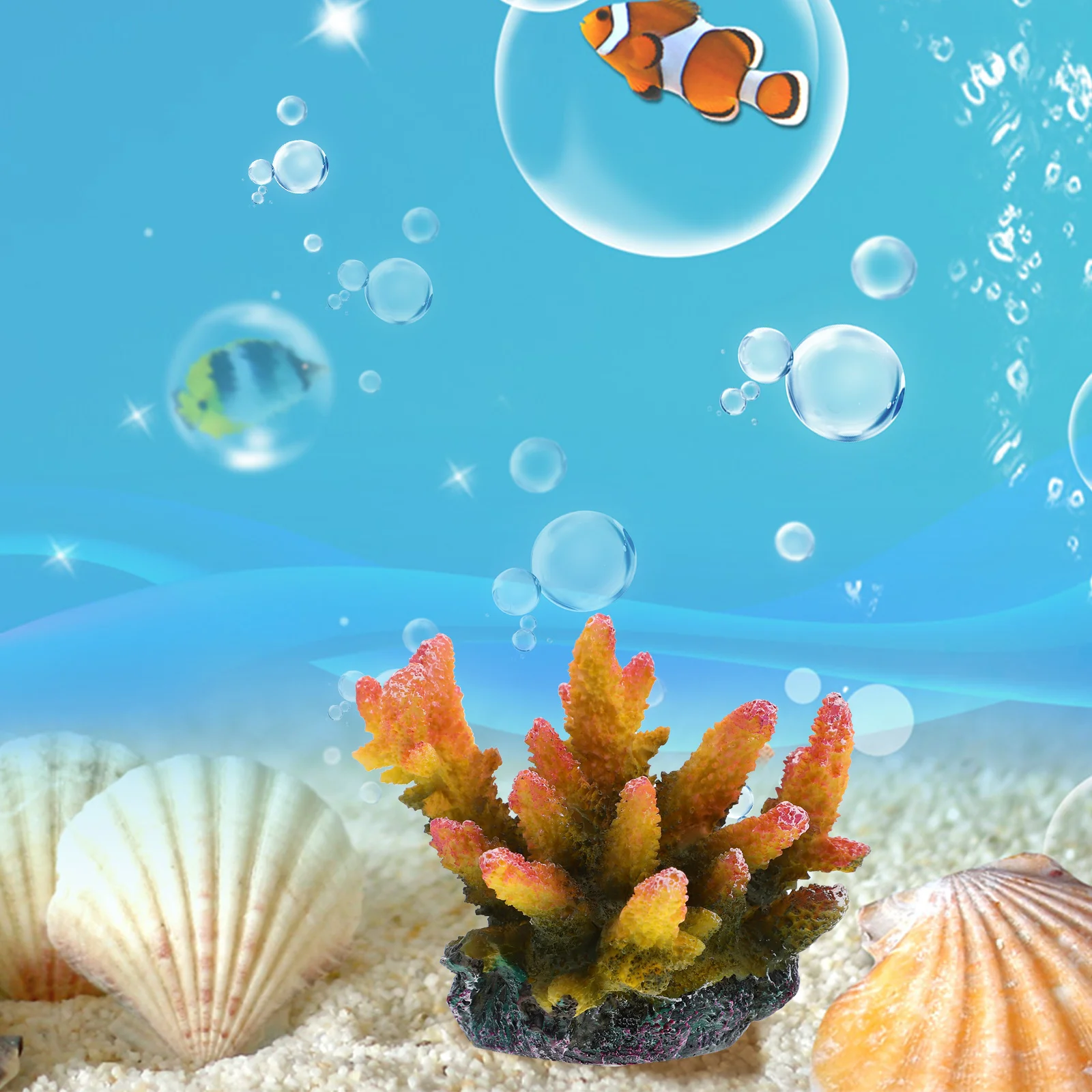 

Fish Tank Aquarium Ornaments Artificial Reef for Aquariums Resin Decoration Accessory Landscape Landscaping Decorations