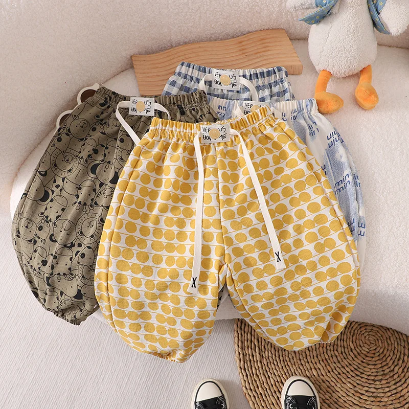 Dünne, lockere Baby-Kostümhose für Mädchen und Jungen, Freizeithose für Kinder, Sommer, neue Mückenschutz-Hose für Jungen
