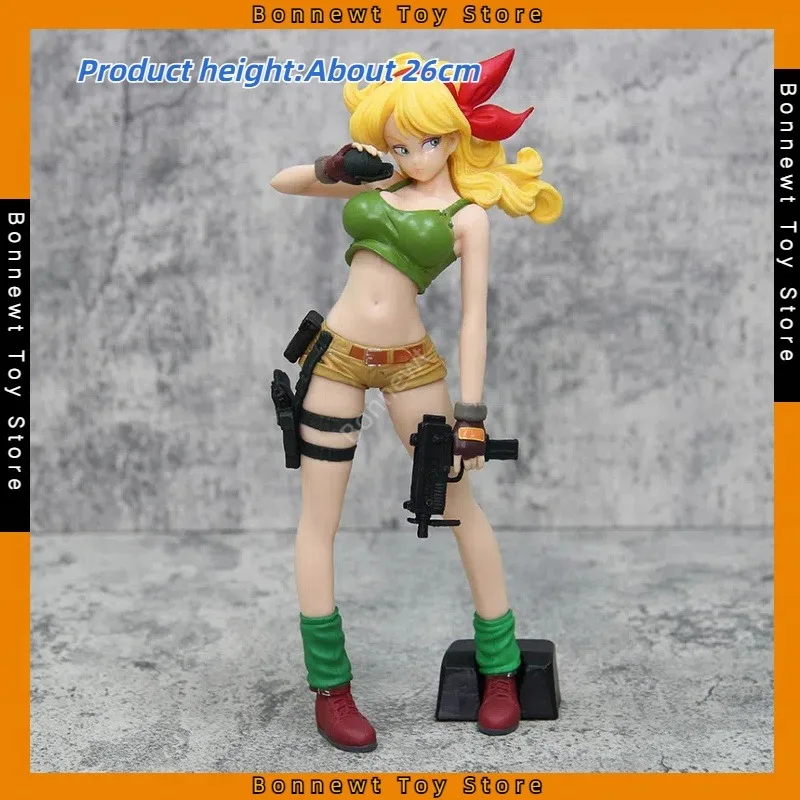 

New 26cm Dragon Ball Figures Glitter Charm Bulma Green Blond Hair Girl Anime Model Ornament Wholesale