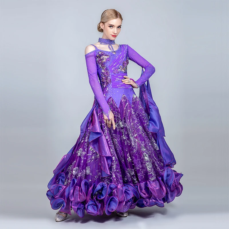 2025 New Modern  Competition Dress Large Swing Dress Waltz Ballroom Dance Ballroom Dance Group Performance Costume