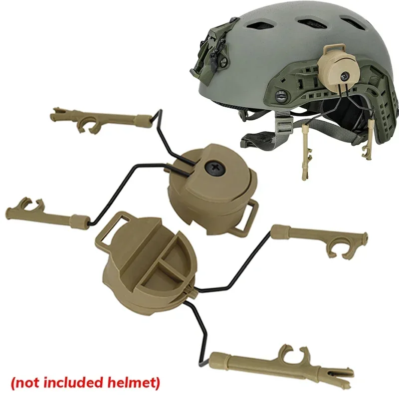 1 Pairs Tactical Headset Bracket Fast Ops Core Helmet ARC Rail Adapter Set For Comtac II Noise Cancelling Headset