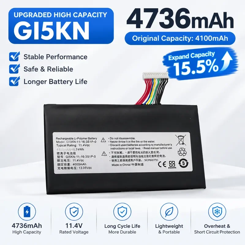GI5KN-11-16-3S1P-0 Replacement Battery for Deep Sea Titan X1 X2 Z7M-KP5GC Z7-KP7GT KP7GC GI5KN GI5CN
