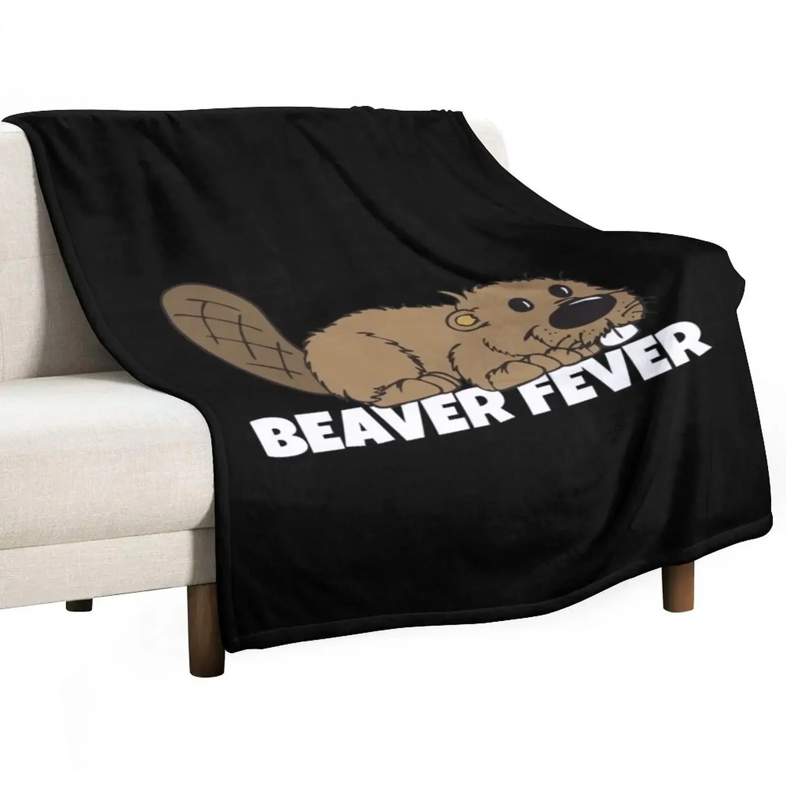 

Beaver Fever Funny Gift Rodent Animal Throw Blanket For Baby Flannels Blankets