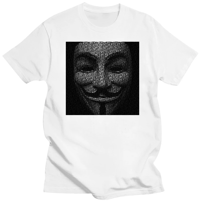 Funny Print Men T shirt Women cool tshirt ANONYMOUS T-SHIRT V FOR VENDETTA MASK MENS WOMENS WE ARE THE 99% T SHIRT DTG2