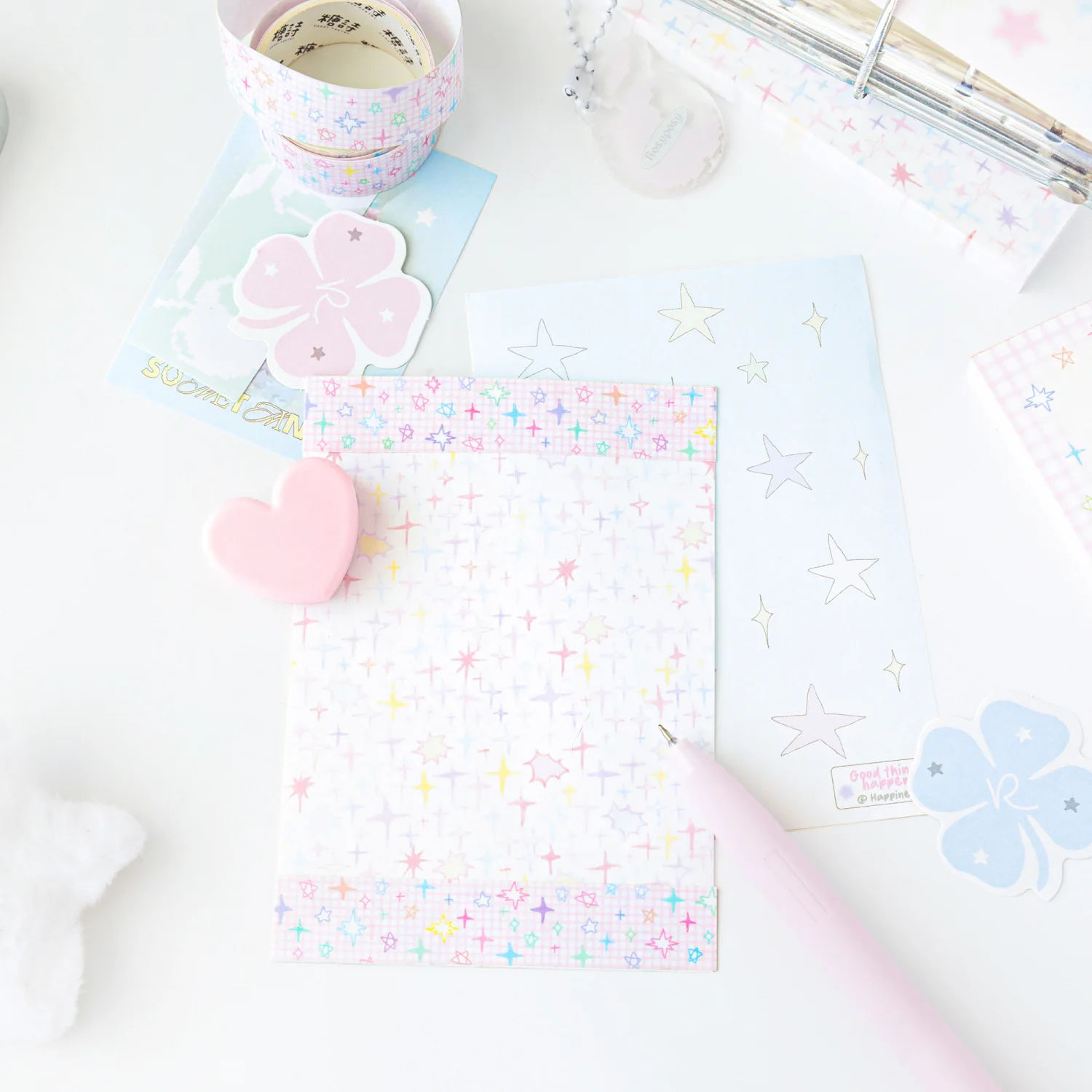 MINKYS 80 Sheets/Piece Kawaii Star Memo Pads Paper To Do List Journal Note Paperlaria DIY Material Stationery