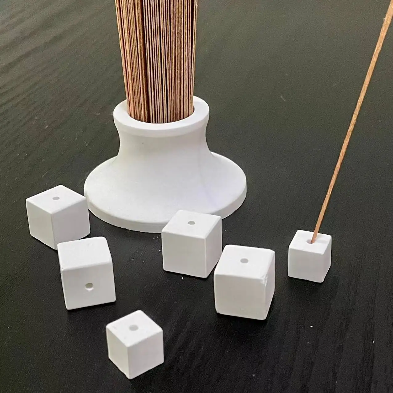 Cube Incense Holder Mold Incense Burner Tray Concrete Mold Ball Mold for Joss Stick Resin Ball Round Tray Plaster Mold DIY Craft