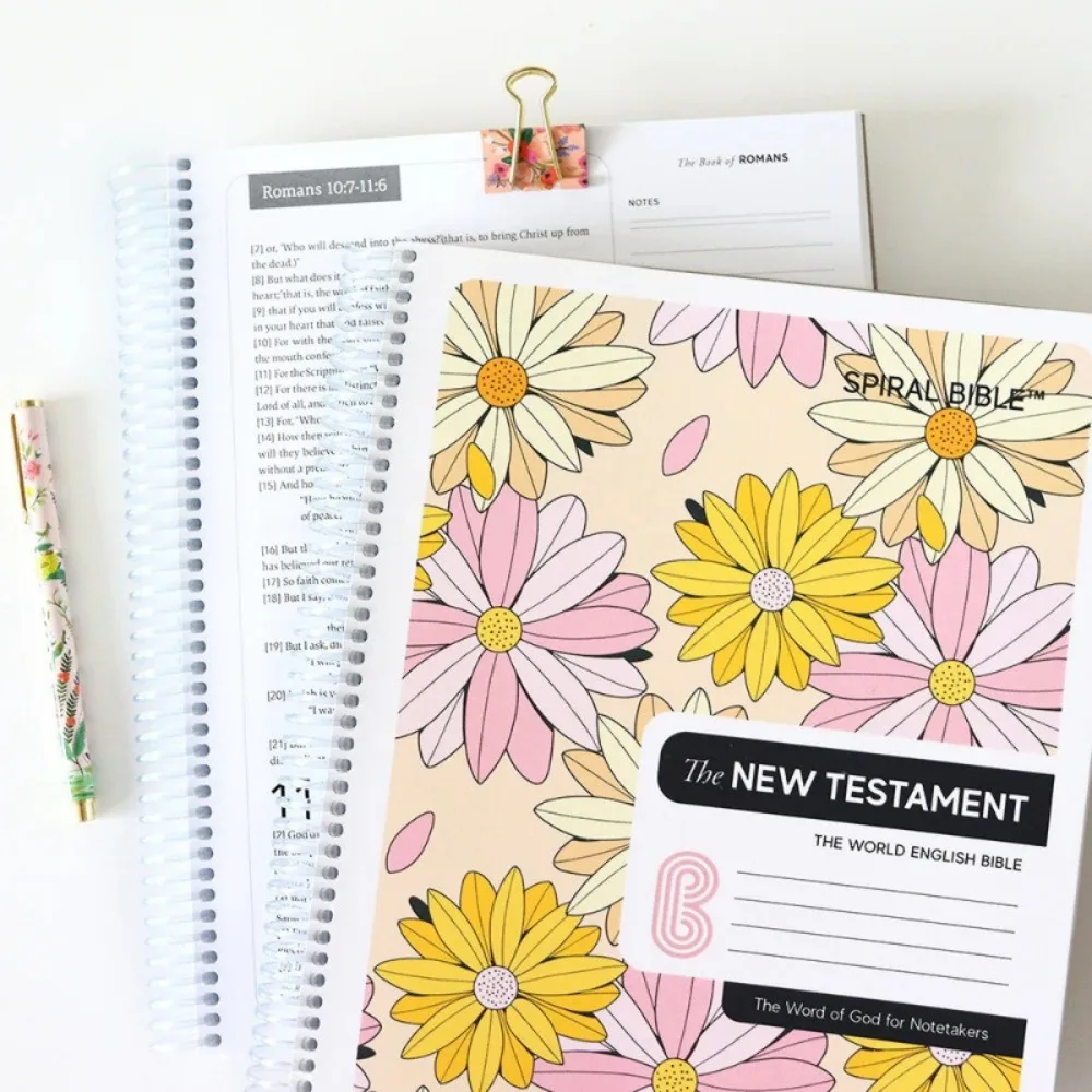Encuadernado en espiral La Biblia en un año a través de la palabra de dioses Una Biblia en espiral de 52 semanas del año Guía de estudio de la Biblia en espiral para mujeres