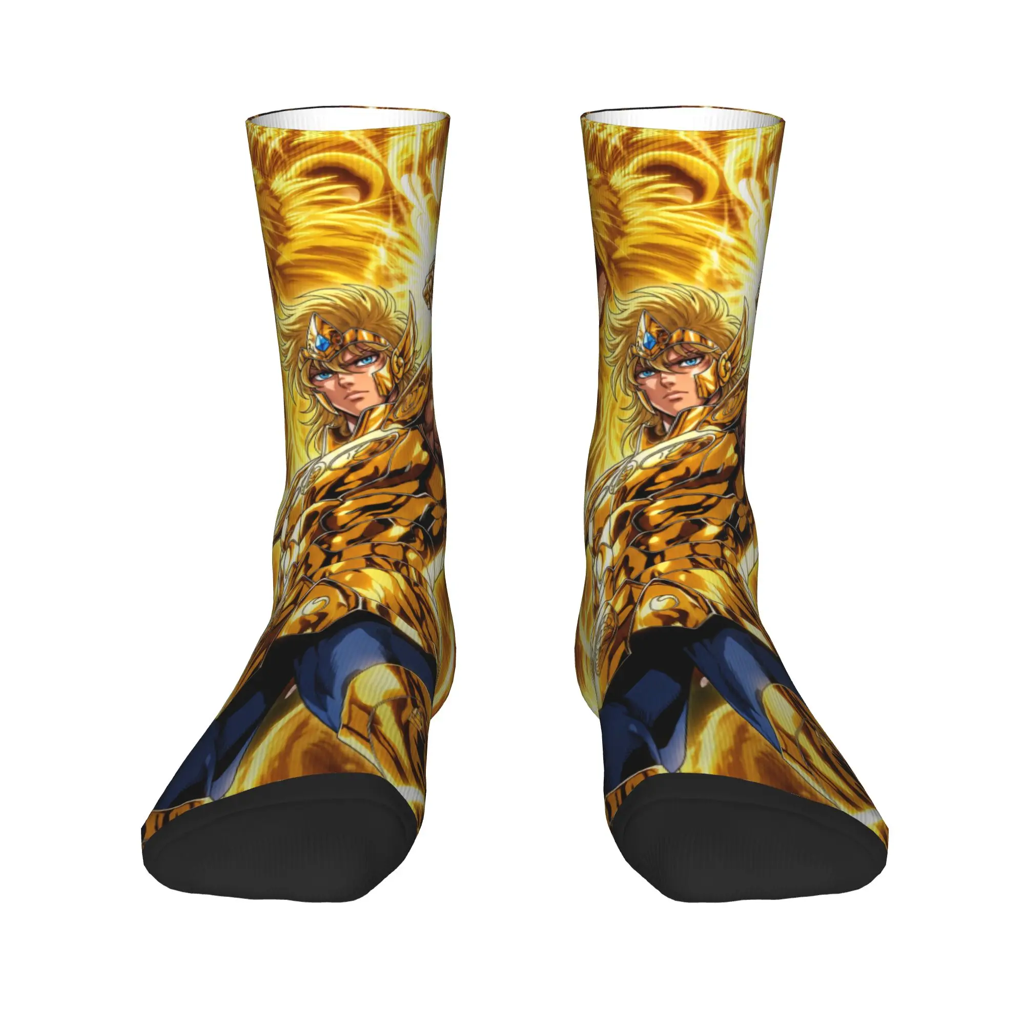 Saint Seiya Saga Gemini Pattern Socks  Casual Stockings Couple Soft Cycling Socks Autumn Custom Anti Sweat Socks