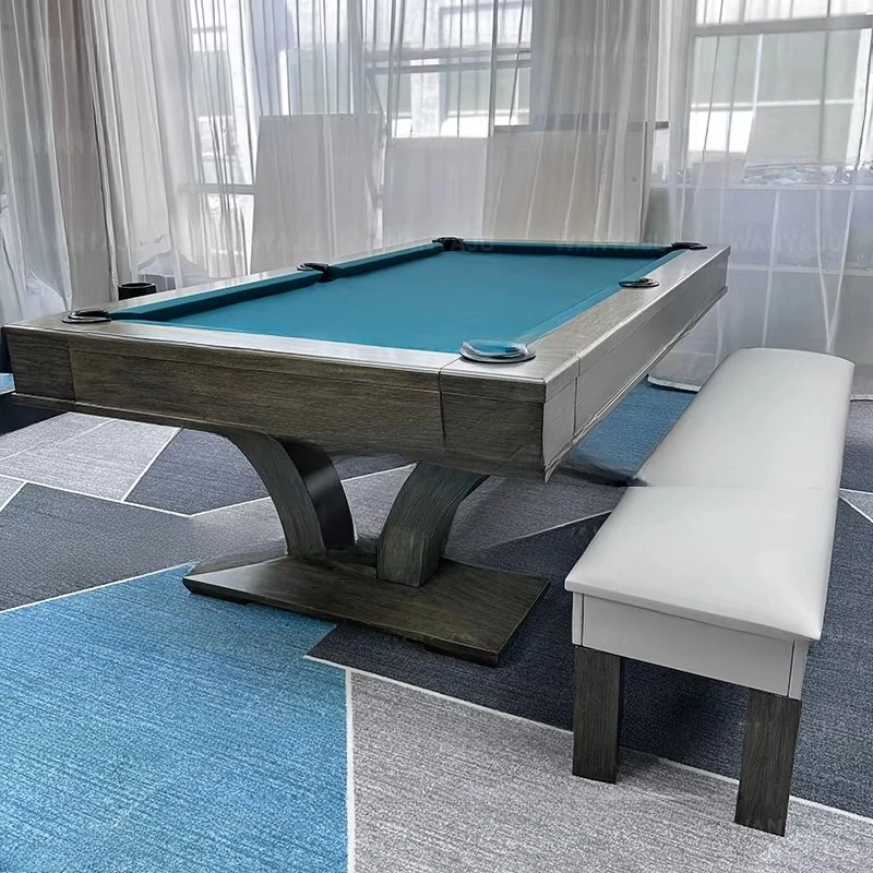 Billiard Mate Indoor Sports Solid Wood Bench with Hidden Cues and Balls Storage Space for Pool Table and Billiard Table