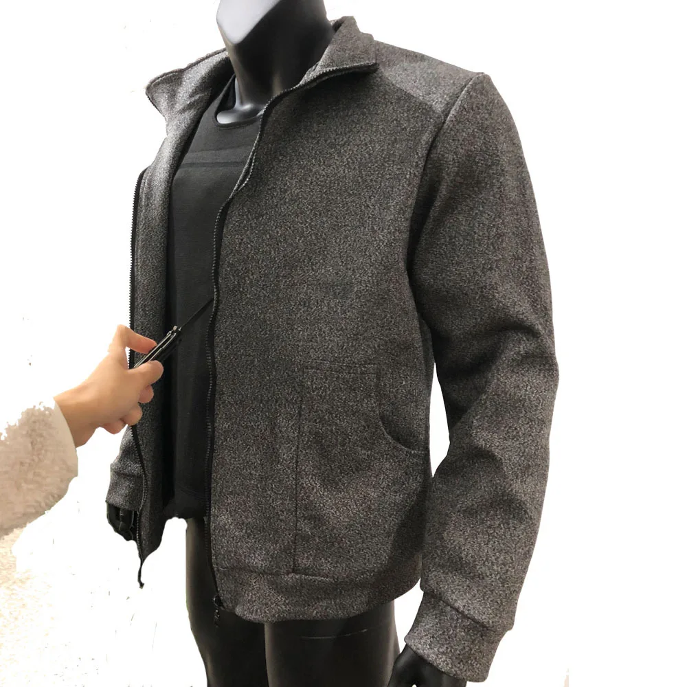 Tactical Anti-cut Anti-stab Self-defense Long-sleeved Double Knitted Jacket Cut-resistant Clothing