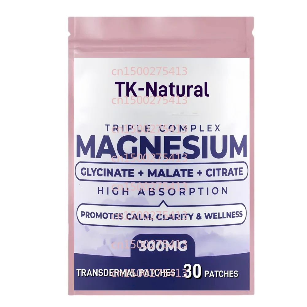 

30-местные магниево-комплексные трансмические пластыри с глицинитом, цитратом и малатом для релаксации, сна и будущего