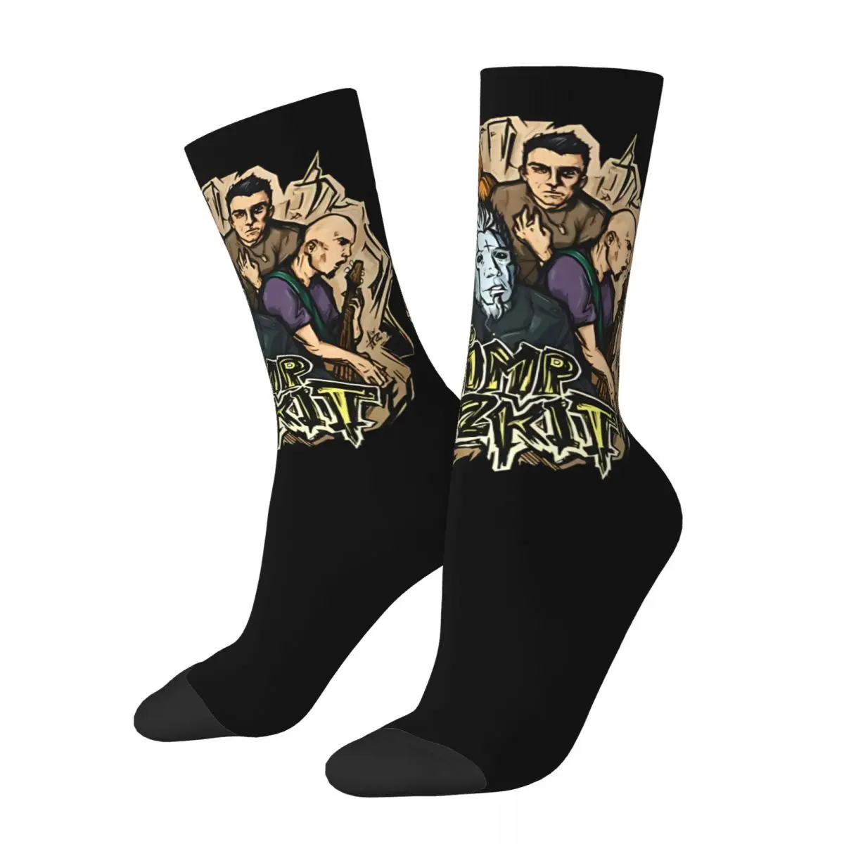 Killer Men's Socks Retro Harajuku Limp Bizkit Street Style Novelty Casual Crew Sock