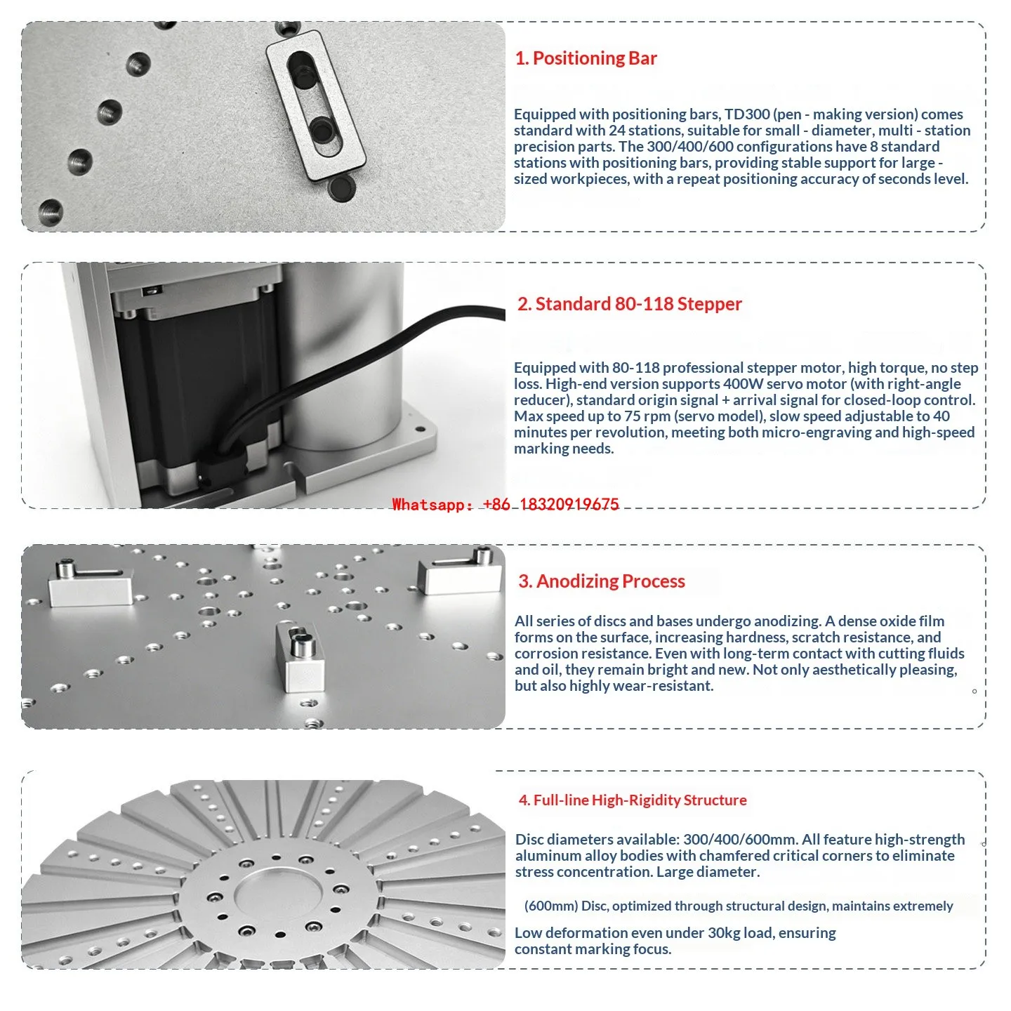 Cyclmotion Rotary platform for multi-station marking and welding machines (8-station rotary table/indexing platform)