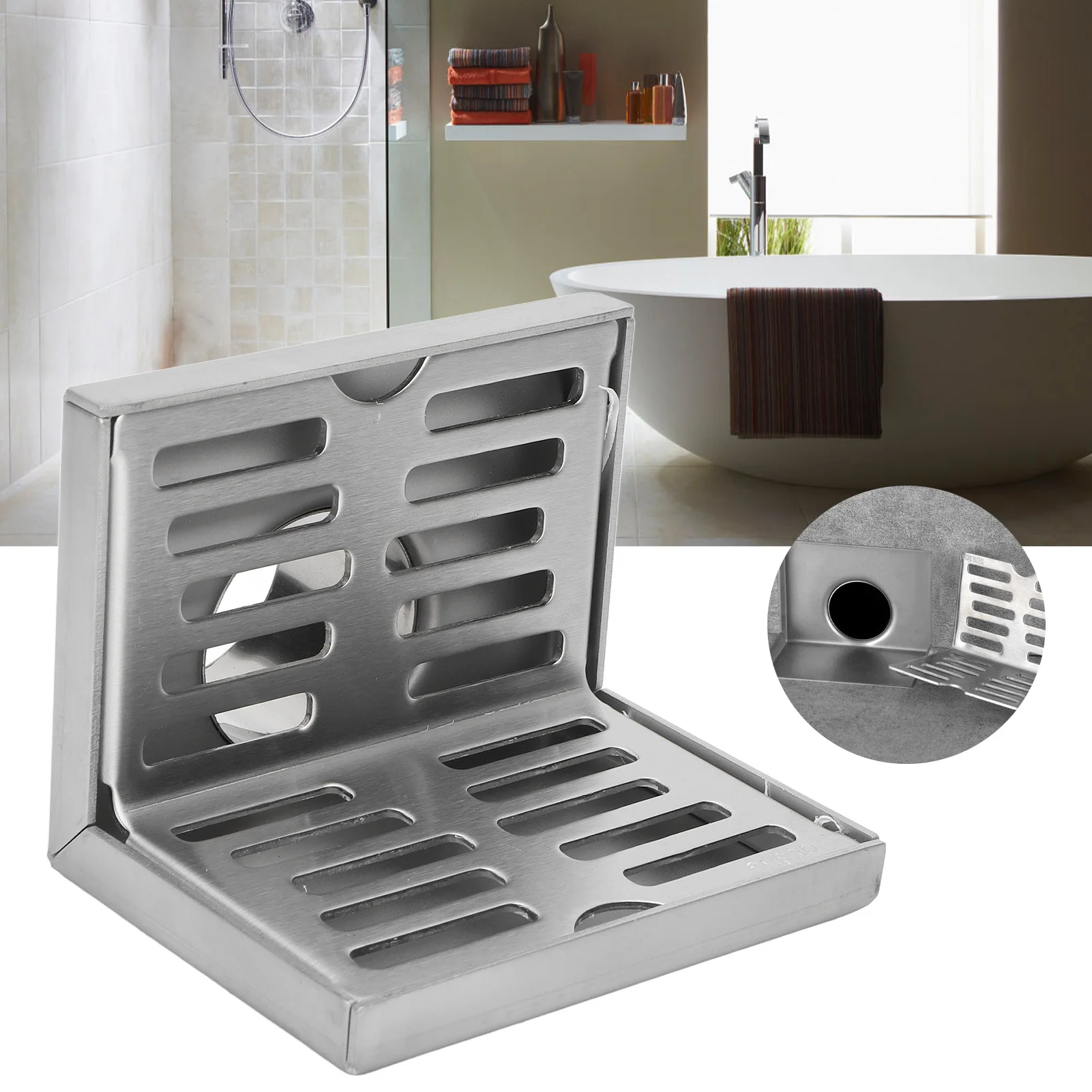 L Shaped Drain Corner Floor Drain L Shape Stainless Steel Wear Resistant  Corrosion Resistant Widely Used L Shaped Drain