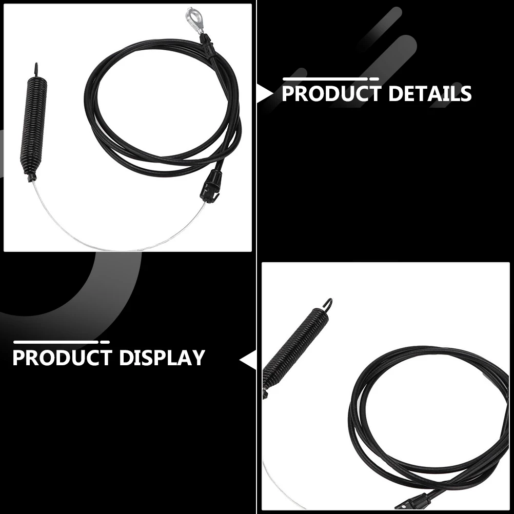 

Clutch Cable for Lawn Mower Deck Black Cord Engagement Accessory Durable Material Long Life Simple Design Weed Machine Part