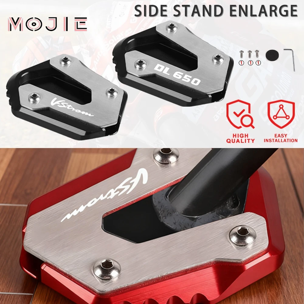 

2022 2023 V-Strom 650XT For SUZUKI V-Strom DL 650 VStrom DL650 V Strom Side Stand Enlarger Kickstand Plate Pad 2004 - 2020 2021
