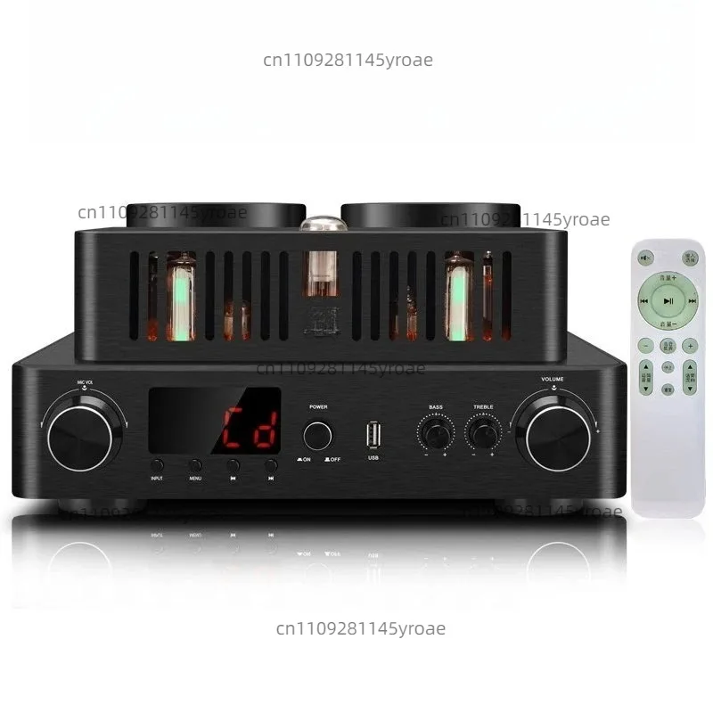 HT80 High Power Tube Audio Power Amplifier,8 Tubes,200W*2 Output,Bluetooth5.0,HIFI Amplifier,2.1 Channel,A1943 C5200