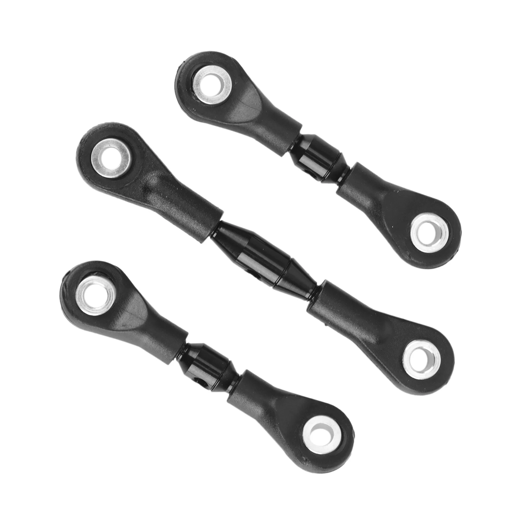 3Pcs Metal Steering Rod Link Rod Tie Rod for Tamiya TT-01 TT01 1/10 RC Car Upgrade Parts Accessories,Black