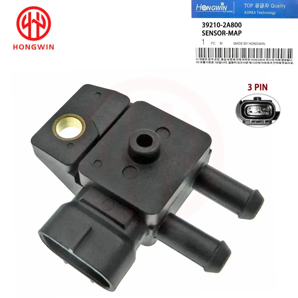 HONGWIN Oryginalny nr. : 39210-2A800 Czujnik różnicy ciśnień wydechu DPF do Hyundai i30 ix35 Santa Fe / KIA Rio Soul Sportage