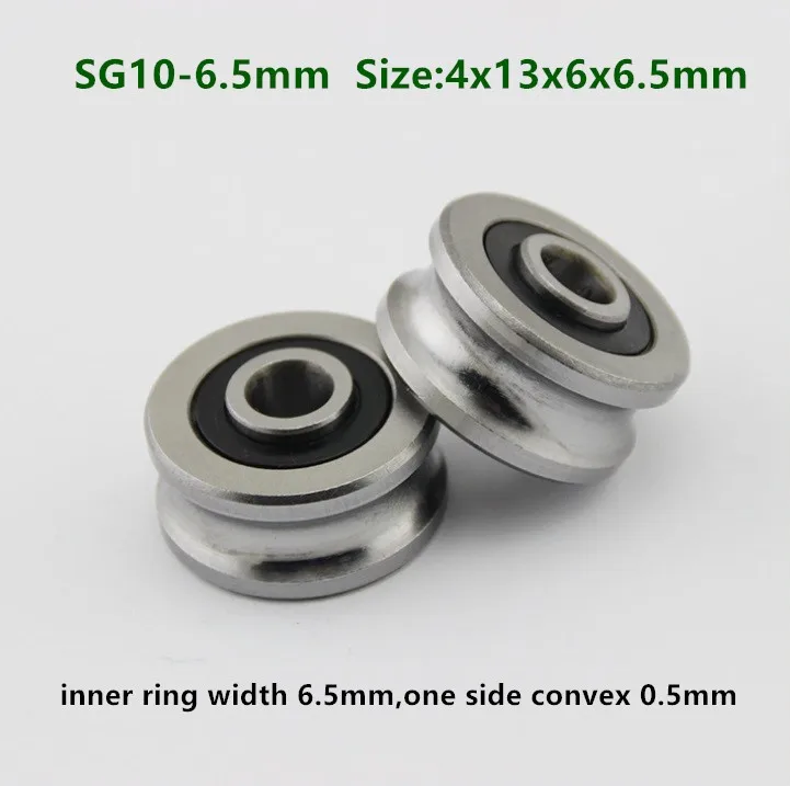 20pcs SG10 M4x17MM Screw Bolts Bearing Steel Pulley U Groove Track Guide Roller Bearing 4x13x6x6.5/8.2 mm