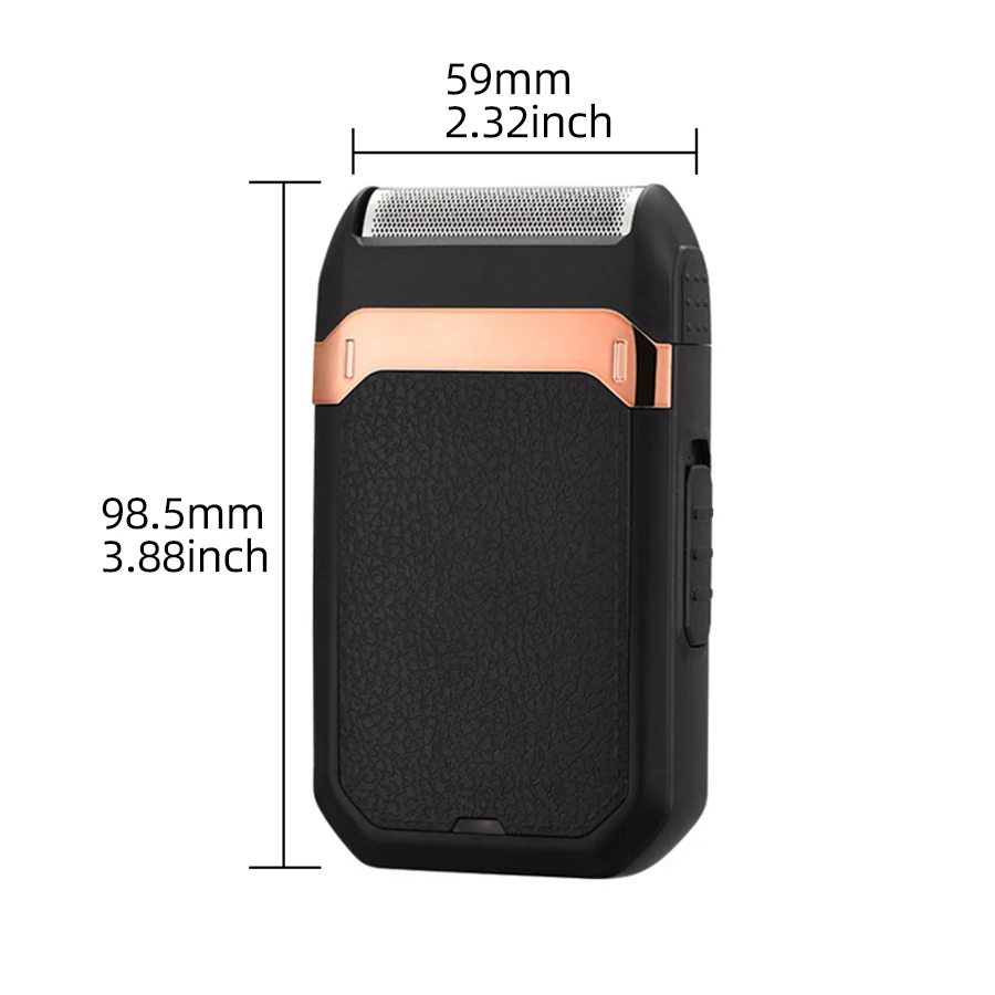Stainless steel electric shaver, USB rechargeable reciprocating shaver, portable men's shaving device image 3