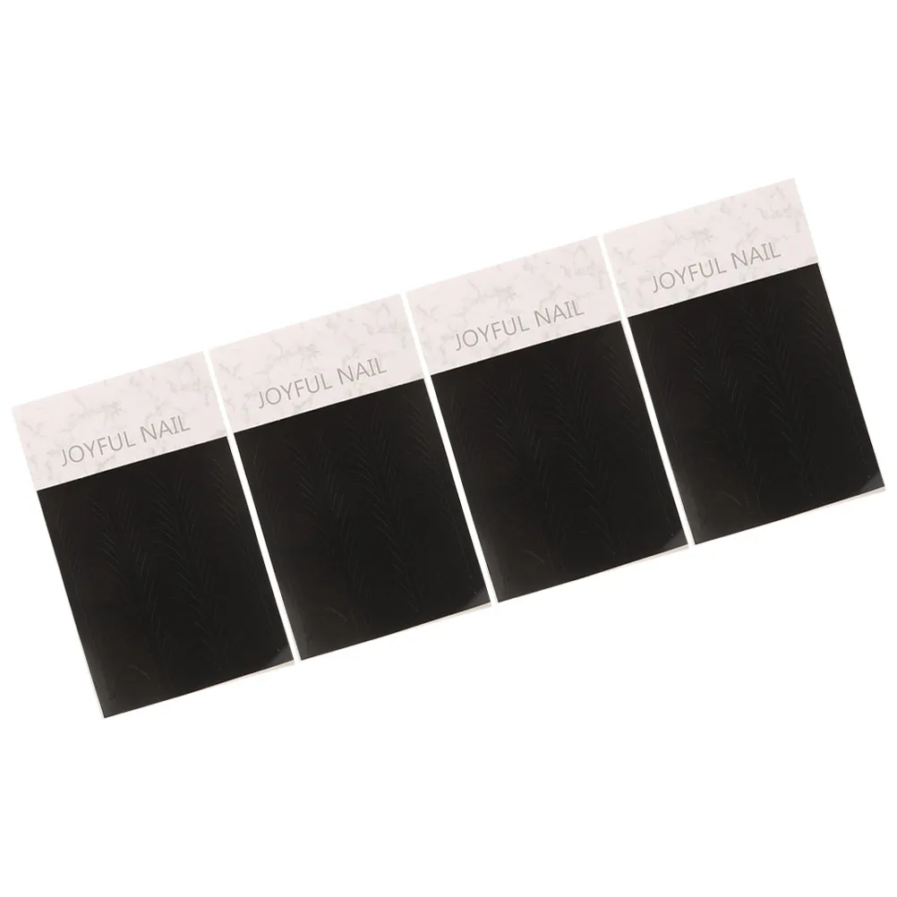 

4 Sheets French Tip Nail Stickers Durable Paper Material DIY Manicure Nail Guides French Tip Decal DIY Manicure Decoration