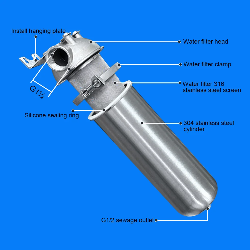 SWQZ133-20-20000L/H Ultra-large Flow Rate 304/316 Stainless Steel Manual Outdoor & Household Front Prefilter Water Filter