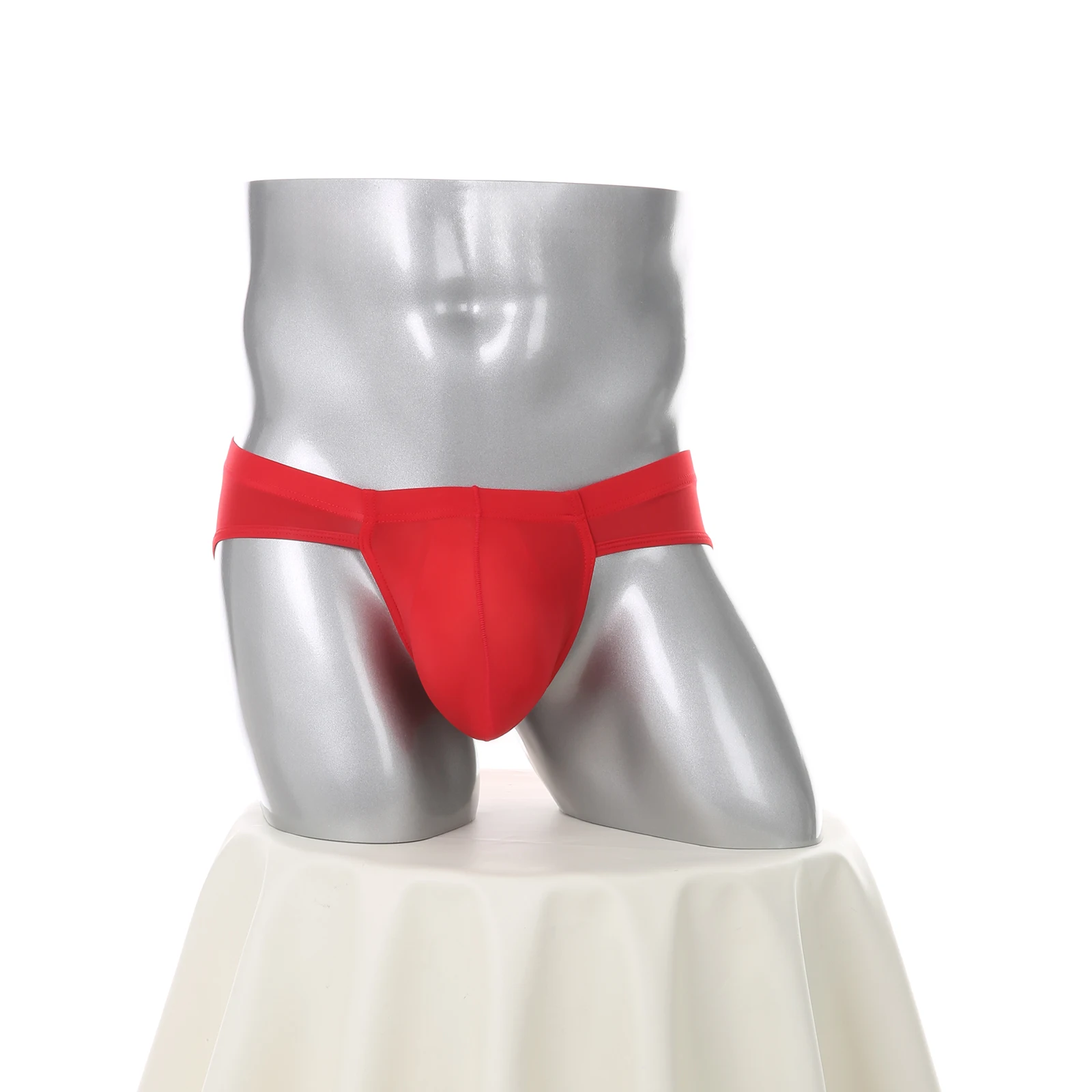 Herren Schnelltrocknende Eisseide Sport-Slips Elastische Durchsichtige Bodybuilding-Unterwäsche Athletische Unterhosen Atmungsaktive Trainingsunterwäsche – Detail 19