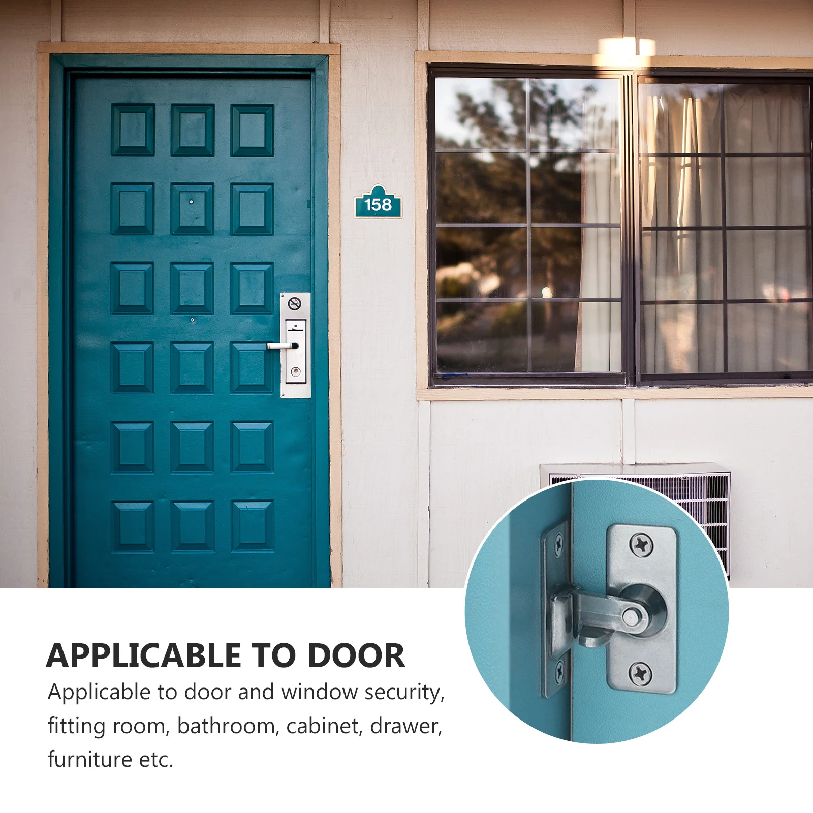 

2Pcs 304 Stainless Steel Door Catch Right Angle Latch for Window Cabinet Drawer Security Bolt Lock Sliding Barn Door Hardware