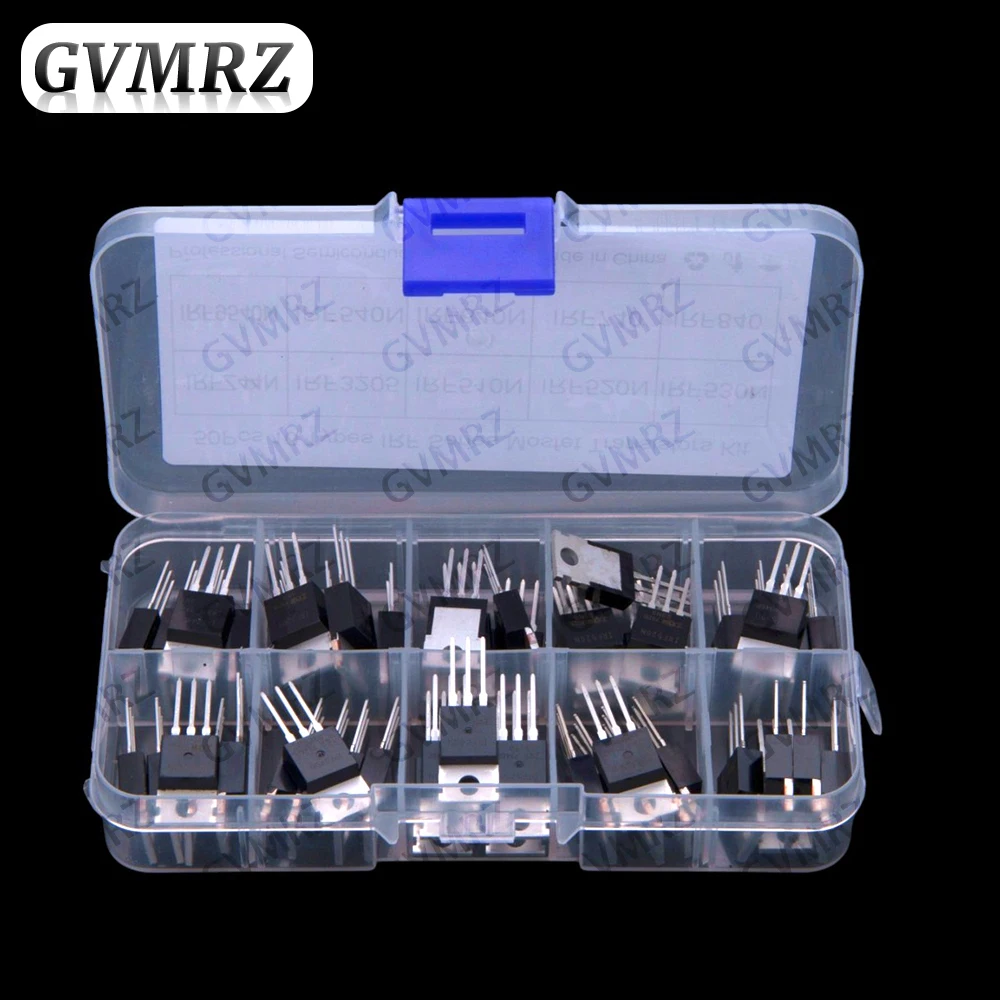 10 Valores ​ ​ 50 PCS IRFZ44 IRF3205 IRF510 IRF520 IRF MOSFET embalados em encapsulamento TO-220 RF520